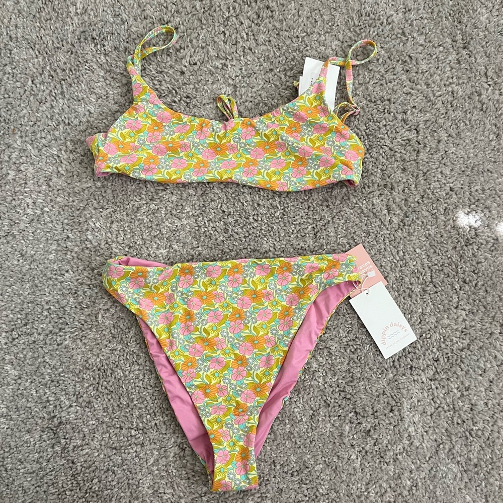 COPY - Dippin’ Daisies Two-Piece Bikini Set Floral Size Medium Floral New with …